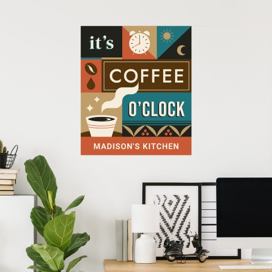 Individuelle Name-Coffee-Quotes Poster (Heimbüro)