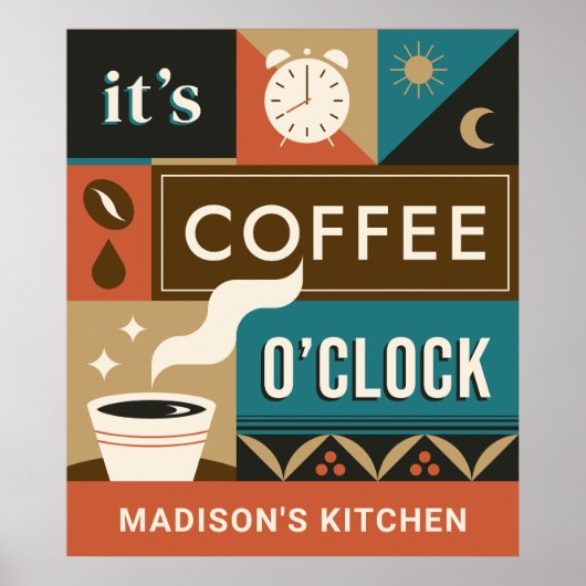 Individuelle Name-Coffee-Quotes Poster (Vorne)