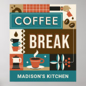 Individuelle Name-Coffee-Quotes Poster (Vorne)