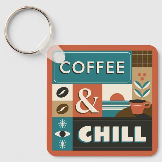 Individuelle Name-Coffee-Quotes Schlüsselanhänger (Vorderseite)