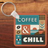 Individuelle Name-Coffee-Quotes Schlüsselanhänger (Vorderseite)