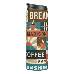 Individuelle Name-Coffee-Quotes Thermosbecher