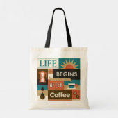 Individuelle Name-Coffee-Quotes Tragetasche (Rückseite)