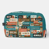 Individuelle Name-Coffee-Quotes Waschbeutel (Vorderseite)