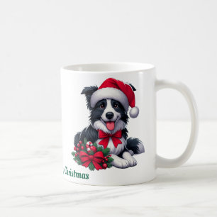 Individuelle Name, Collie Frohe Weihnachten Kaffeetasse