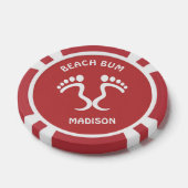 Individuelle Name & Color Beach Bum Pokerchips (Einzeln)