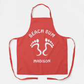 Individuelle Name & Color Beach Bum Schürze (Vorderseite)