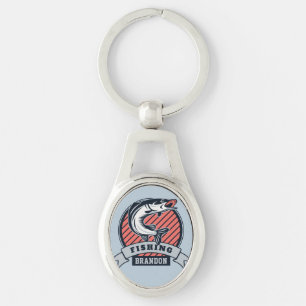 Individuelle Name & Color Fisher Schlüsselanhänger