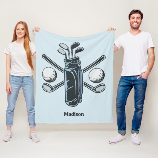 Individuelle Name & Color Golf Fleecedecke (Beispiel)