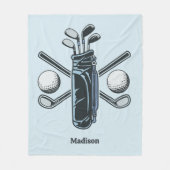 Individuelle Name & Color Golf Fleecedecke (Vorderseite)