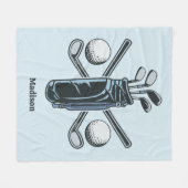 Individuelle Name & Color Golf Fleecedecke (Vorderseite (Horizontal))