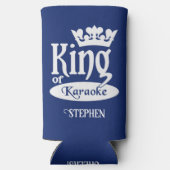 Individuelle Name & Color King of Karaoke Selters Dosenkühler (Rückseite)