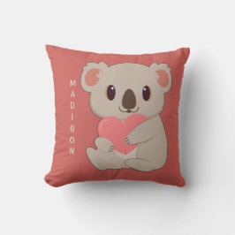 Individuelle Name & Color Liebe Koala Kissen