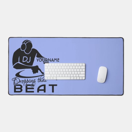 Individuelle Name & Color Music DJ Schreibtischunterlage (Tastatur & Maus)