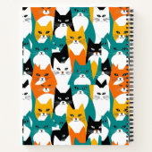 Individuelle Name Colorful Cats Notebook Notizblock (Rückseite)