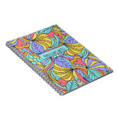 Individuelle Name Colorful Doodles Notebook Notizblock (Rechte Seite)