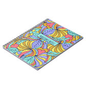 Individuelle Name Colorful Doodles Notebook Notizblock (Linke Seite)