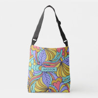 Individuelle Name Colorful Doodles Taschen