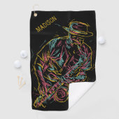Individuelle Name Colorful Jazz Player Golfhandtuch (Insitu)