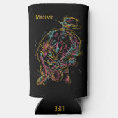 Individuelle Name Colorful Jazz Player Selters Dosenkühler (Rückseite)