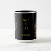Individuelle Name Colorful Jazz Player Tasse (Zentrum)