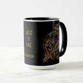 Individuelle Name Colorful Jazz Player Tasse (VorderseiteRechts)
