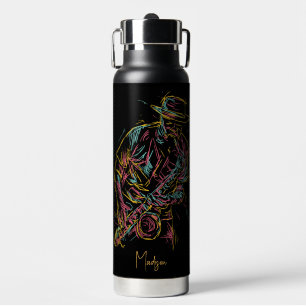 Individuelle Name Colorful Jazz Player Trinkflasche