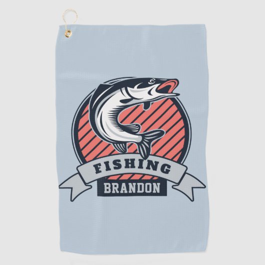 Individuelle Name & Colour Fisherolf Handtuch (Vorderseite)