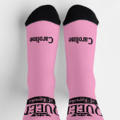 Individuelle Name & Colour Queen von Karaoke Socken (Oben)