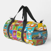 Individuelle Name Comic Duffle Bag (Rechte Ecke)