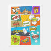Individuelle Name Comic Fleecedecke (Vorderseite)