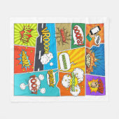 Individuelle Name Comic Fleecedecke (Vorderseite (Horizontal))