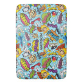 Individuelle Name Comic Muster Badematte (Vorderseite Vertikal)