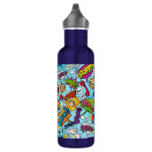 Individuelle Name Comic Muster Edelstahlflasche (Rechts)