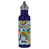 Individuelle Name Comic Muster Edelstahlflasche (Links)