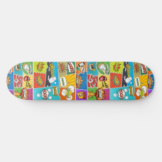 Individuelle Name Comic Skateboard (Horizontal)