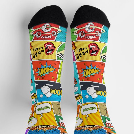 Individuelle Name Comic Socken (Oben)
