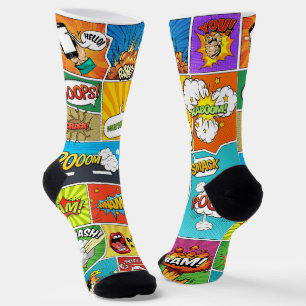 Individuelle Name Comic Socken