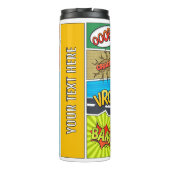 Individuelle Name Comic Thermosbecher (Rückseite)