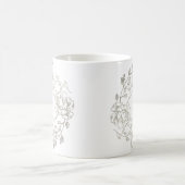 Individuelle Name Communion Floral Gold Kaffeetasse (Mittel)