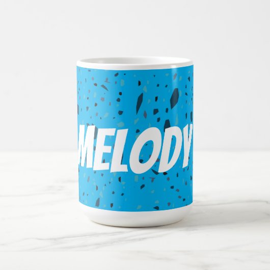 Individuelle Name Confetti-Farbe Kaffeetasse (Mittel)