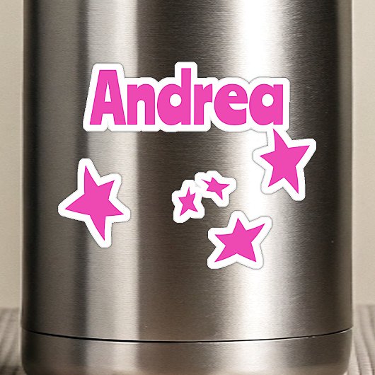 Individuelle Name Cool Funny Pink Space Galaxy Sta Aufkleber
