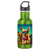 Individuelle Name Cool Hunde Edelstahlflasche (Vorderseite)