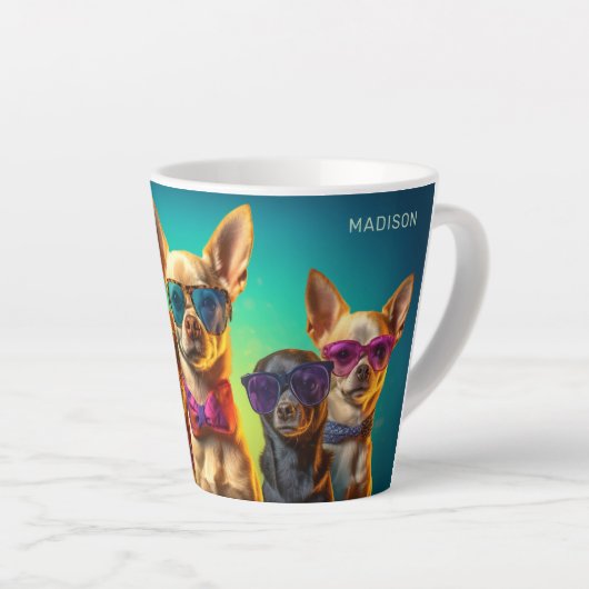 Individuelle Name Cool Hunde Milchtasse (Rechte Ecke)