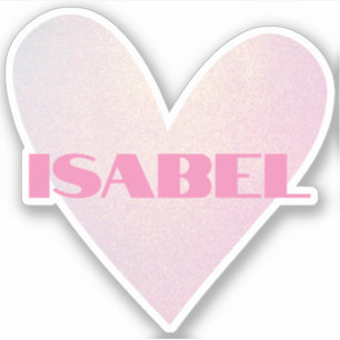 Individuelle Name Cool Pastel Heart Form Trendy St Aufkleber