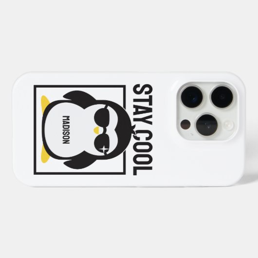 Individuelle Name cool Pinguin Case-Mate iPhone Hülle (Rückseite (Horizontal))