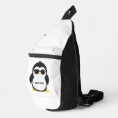 Individuelle Name cool Pinguin Crossbody Bag (Rechte Ecke)
