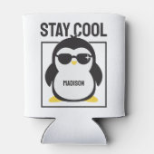 Individuelle Name cool Pinguin Dosenkühler (Rückseite)