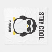 Individuelle Name cool Pinguin Fleecedecke (Vorderseite (Horizontal))