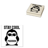 Individuelle Name cool Pinguin Gummistempel (Stempel)